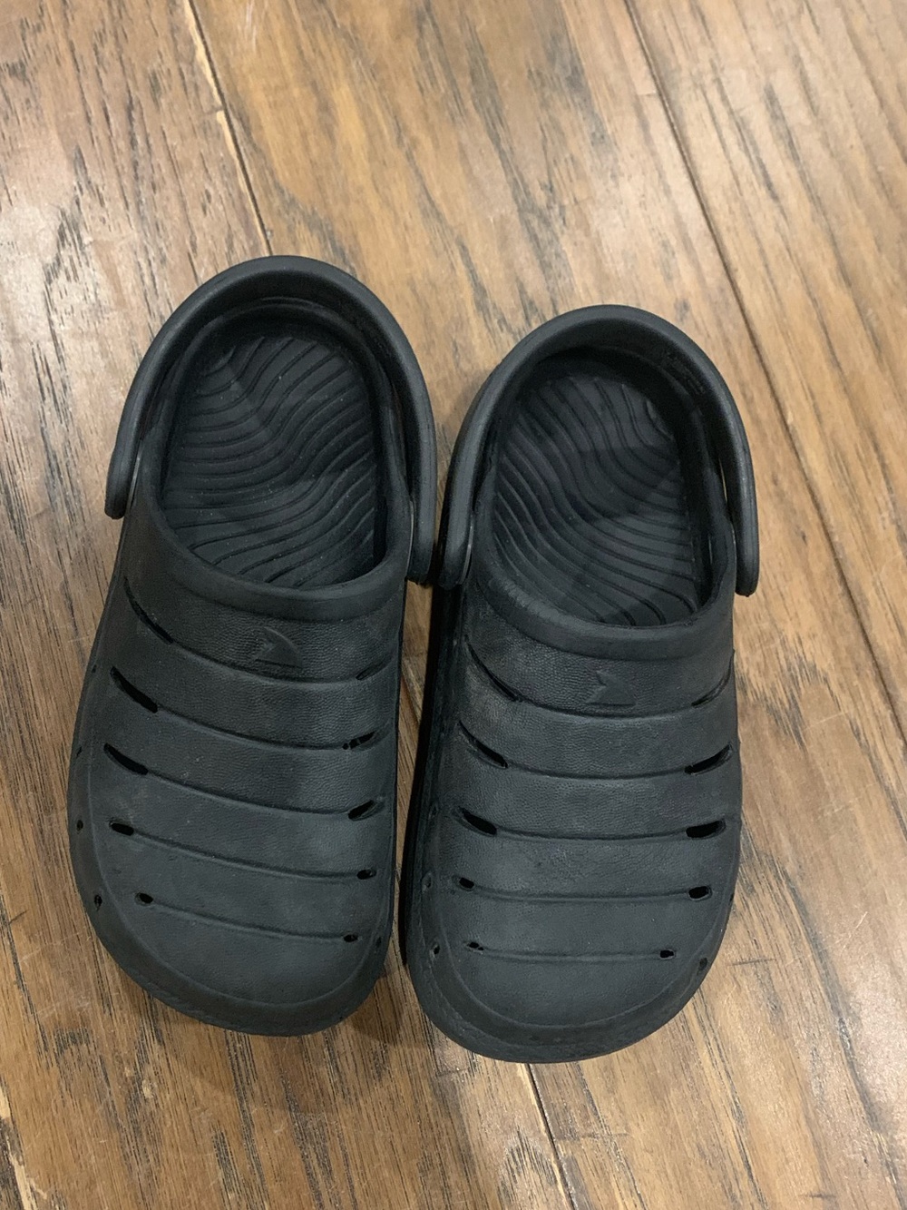 Rugged Shark Black Slip-On Clogs